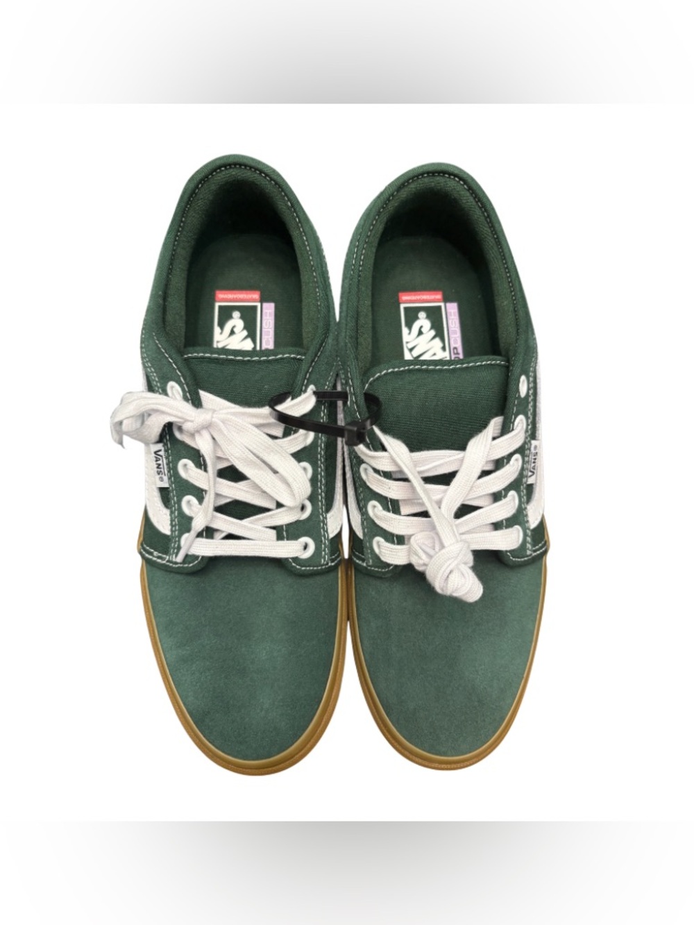 🔥🆕🔥Vans Old Skool Suede Skateboarding Sneaker in Green with White Stripe - Picture 6 of 8
